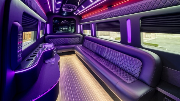 party bus rental interior beaverton
